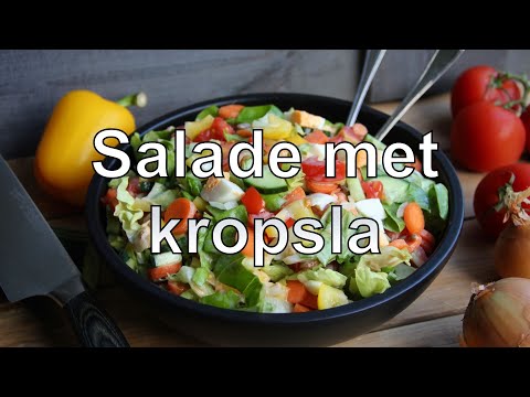 Salad with head lettuce and salad dressing