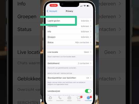 Laatst gezien uitzetten in Whatsapp!