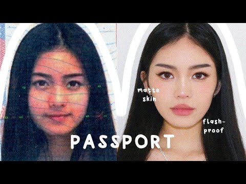 PERFECT PASSPORT MAKEUP TUTORIAL 📸 (flash-proof)