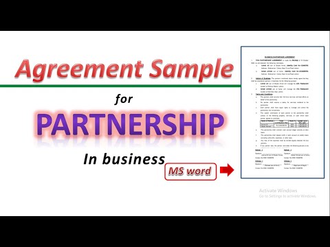 How to make Business Partnership Agreement for Restaurant in MS word | Partnership contract template