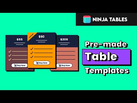 Create Professional Tables in No Time with Table Templates | Ninja Tables