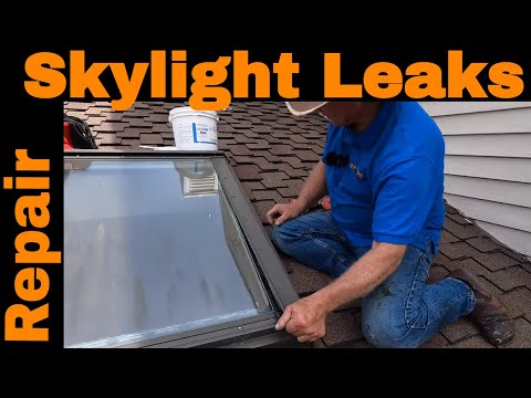 REPAIRING SKYLIGHT LEAKS - Easy permanent leak repair on Velux Skylights - Silicone Patch