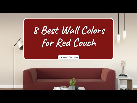 Wall Paint Color Ideas for Living Room with Red Couch