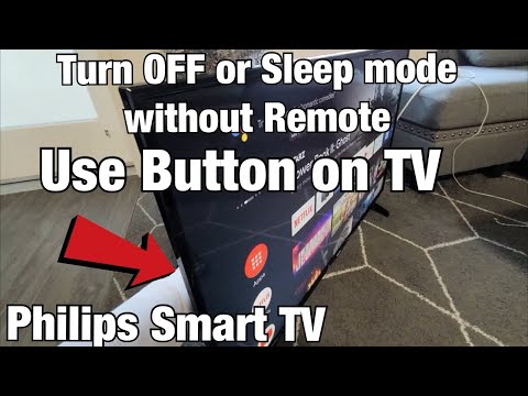 Philips Smart TV: How to Turn Off or Sleep without Remote (Power Button on TV)