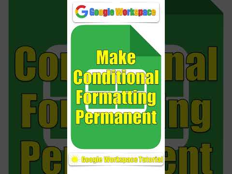 Make Conditional Formatting Permanent | #Short