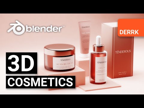 3D Cosmetics Mockup -- Full Process in Blender 2.8 #3d #blender3d #packaging