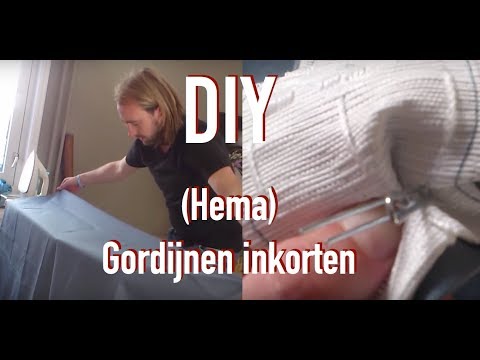 DIY Hema (kant en klaar) gordijnen inkorten